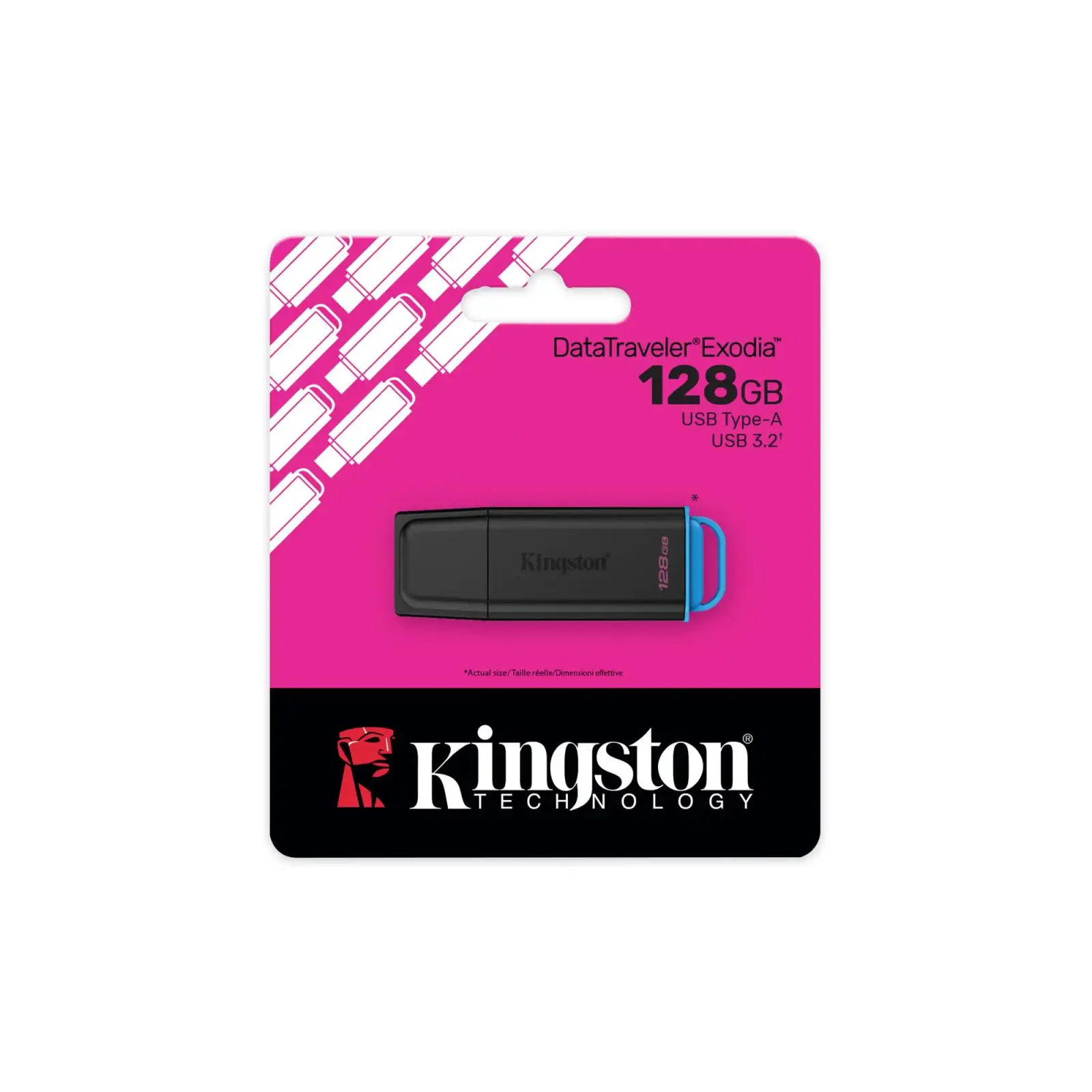 Флеш-накопичувач USB3.2 128GB Kingston DataTraveler Exodia Black (DTXG2/128GB) UA