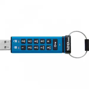 Флеш-накопичувач USB3.2 128GB Kingston IronKey Keypad 200 Type-A Blue (IKKP200/128GB) UA