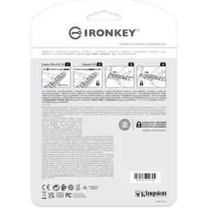 Флеш-накопичувач USB3.2 128GB Kingston IronKey Keypad 200 Type-A Blue (IKKP200/128GB) UA