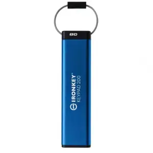 Флеш-накопичувач USB3.2 32GB Kingston IronKey Keypad 200 Type-A Blue (IKKP200/32GB) UA