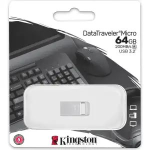 Флеш-накопичувач USB3.2 64GB Kingston DataTraveler Micro (DTMC3G2/64GB) UA