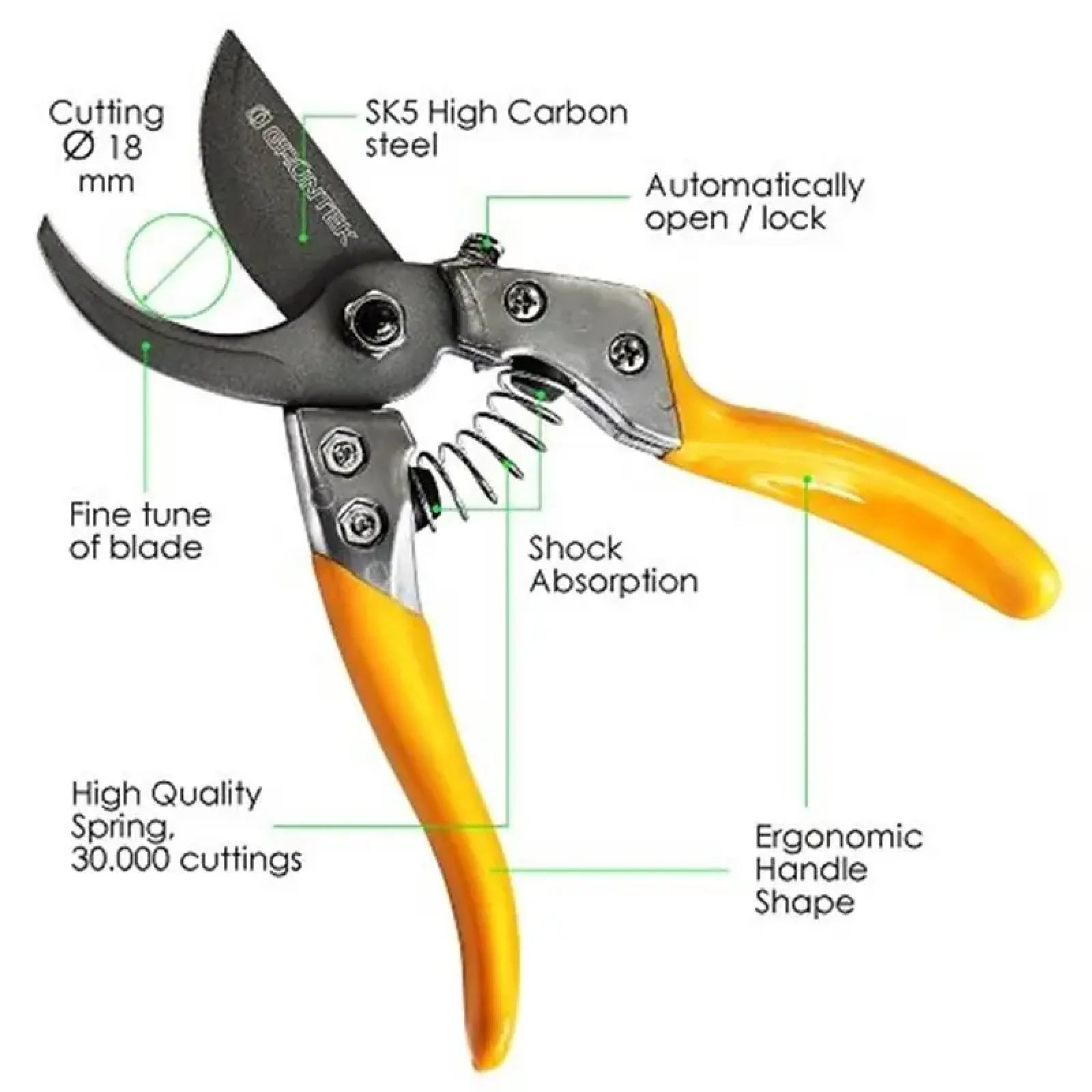 Секатор Gruntek Phoenix 200 мм (295200018) UA