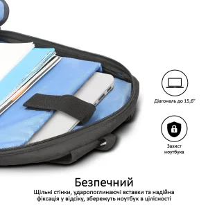 Рюкзак для ноутбука Promate Alpha-BP Black UA