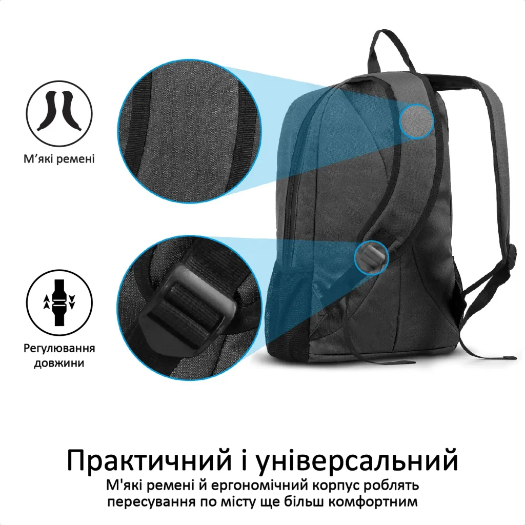 Рюкзак для ноутбука Promate Alpha-BP Black UA