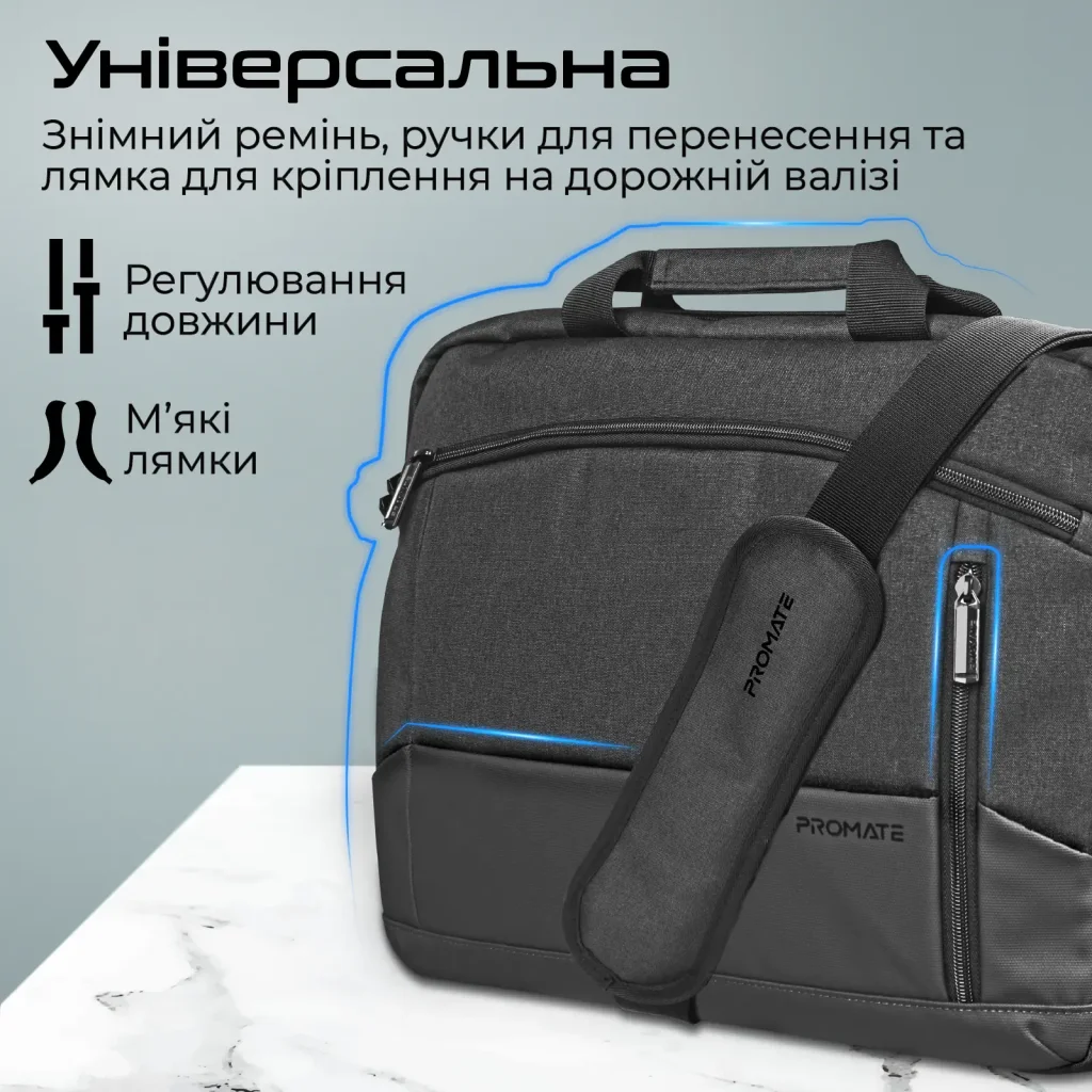 Сумка для ноутбука Promate Satchel-MB Black UA