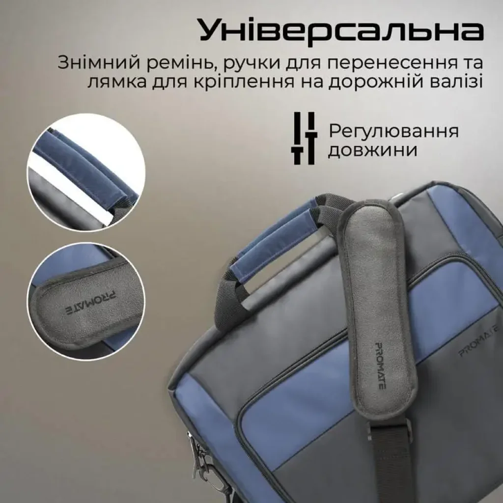 Сумка для ноутбука Promate Limber-MB Black UA