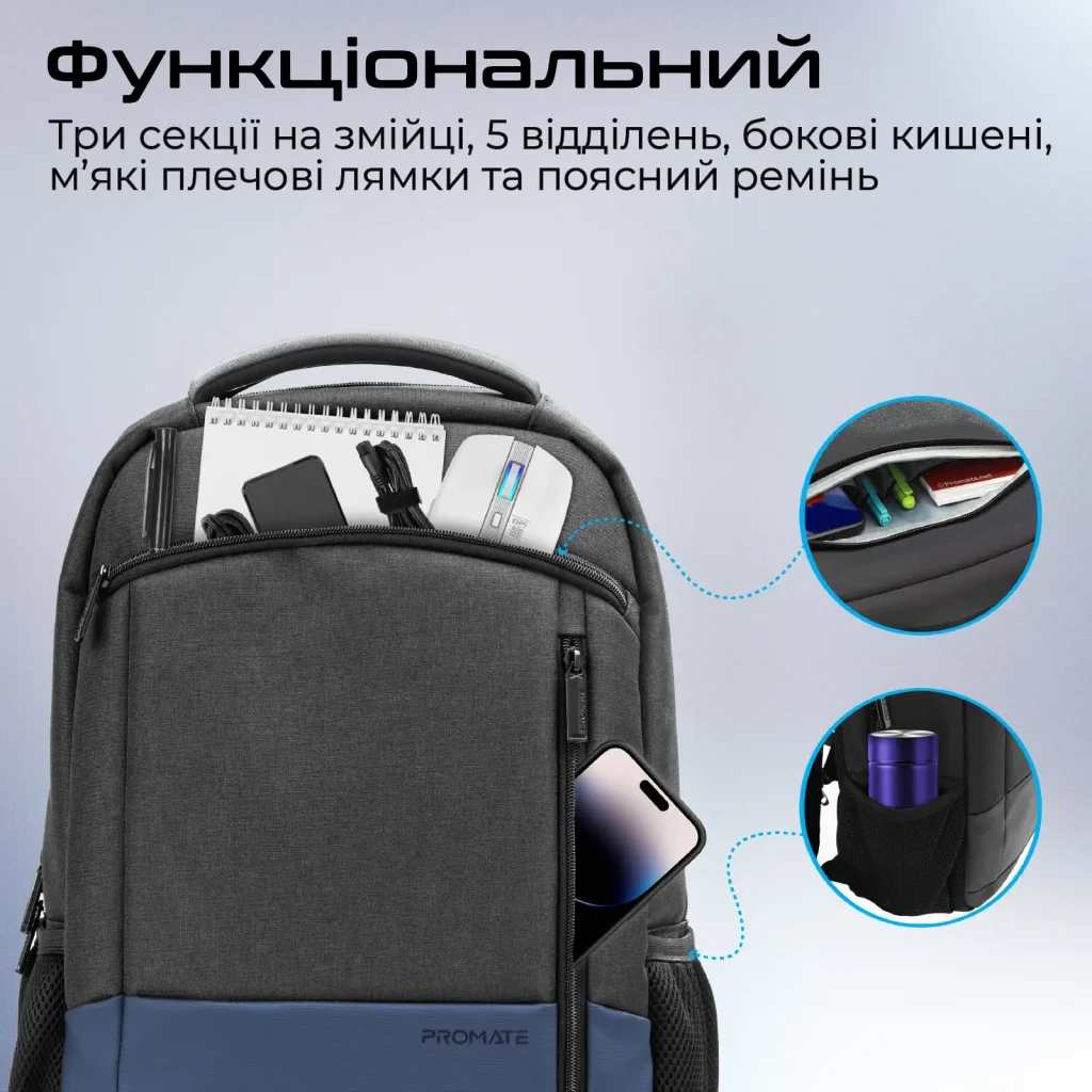 Рюкзак для ноутбука Promate Satchel BP 15.6