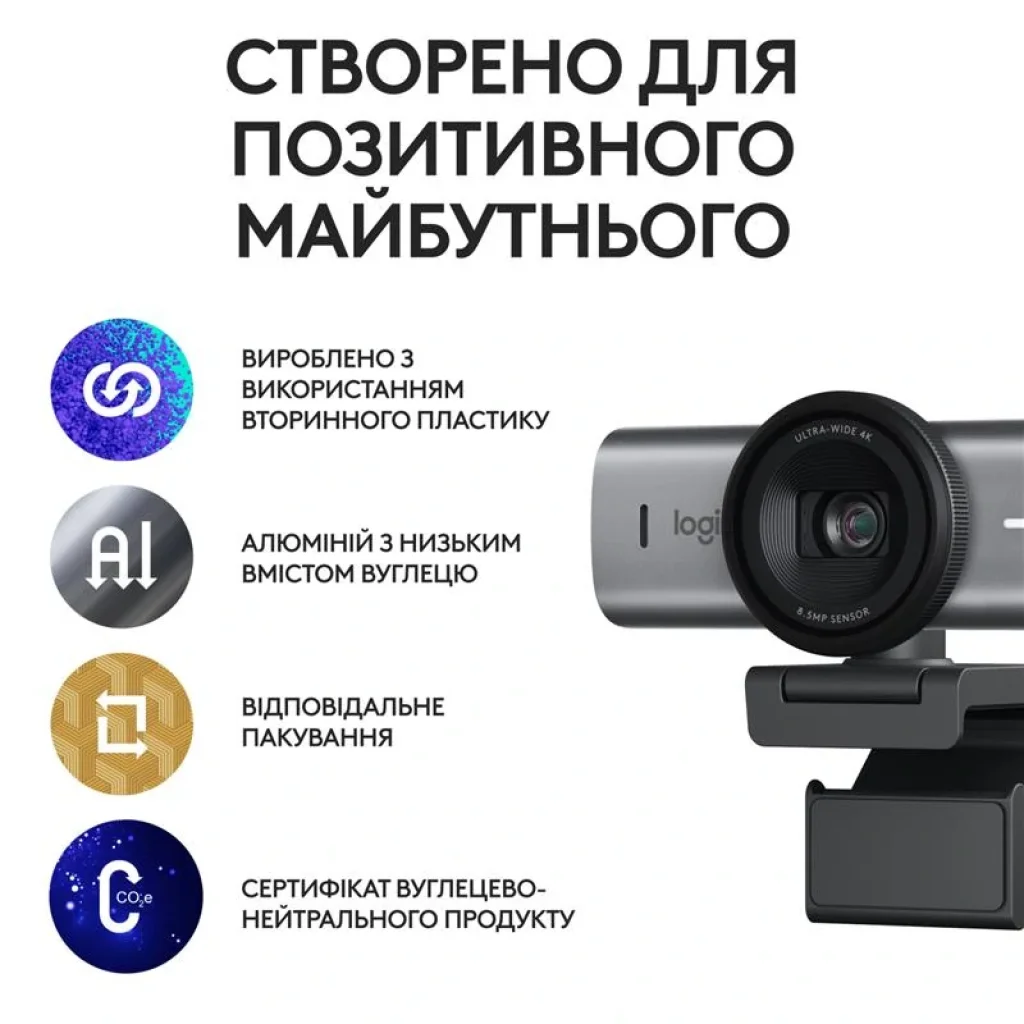 Веб-камера Logitech MX Brio 705 Graphite (960-001530) UA