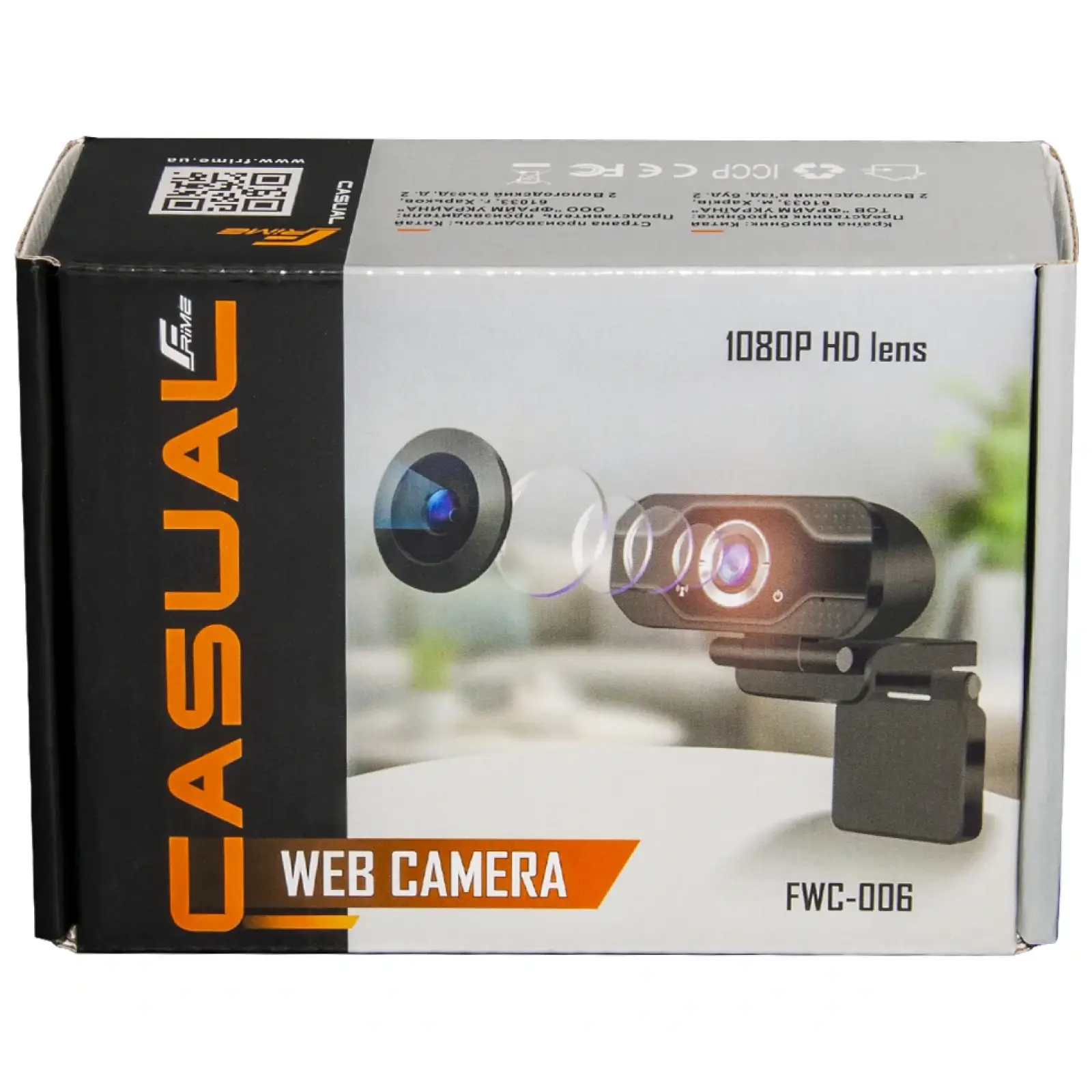 Веб-камера Frime FWC-006 FHD Black с триподом UA