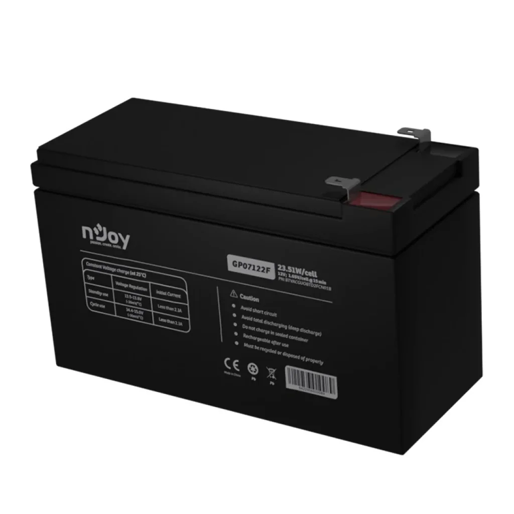 Акумуляторна батарея Njoy GP07122F 12V 7AH (BTVACGUOBTD2FCN01B) AGM UA