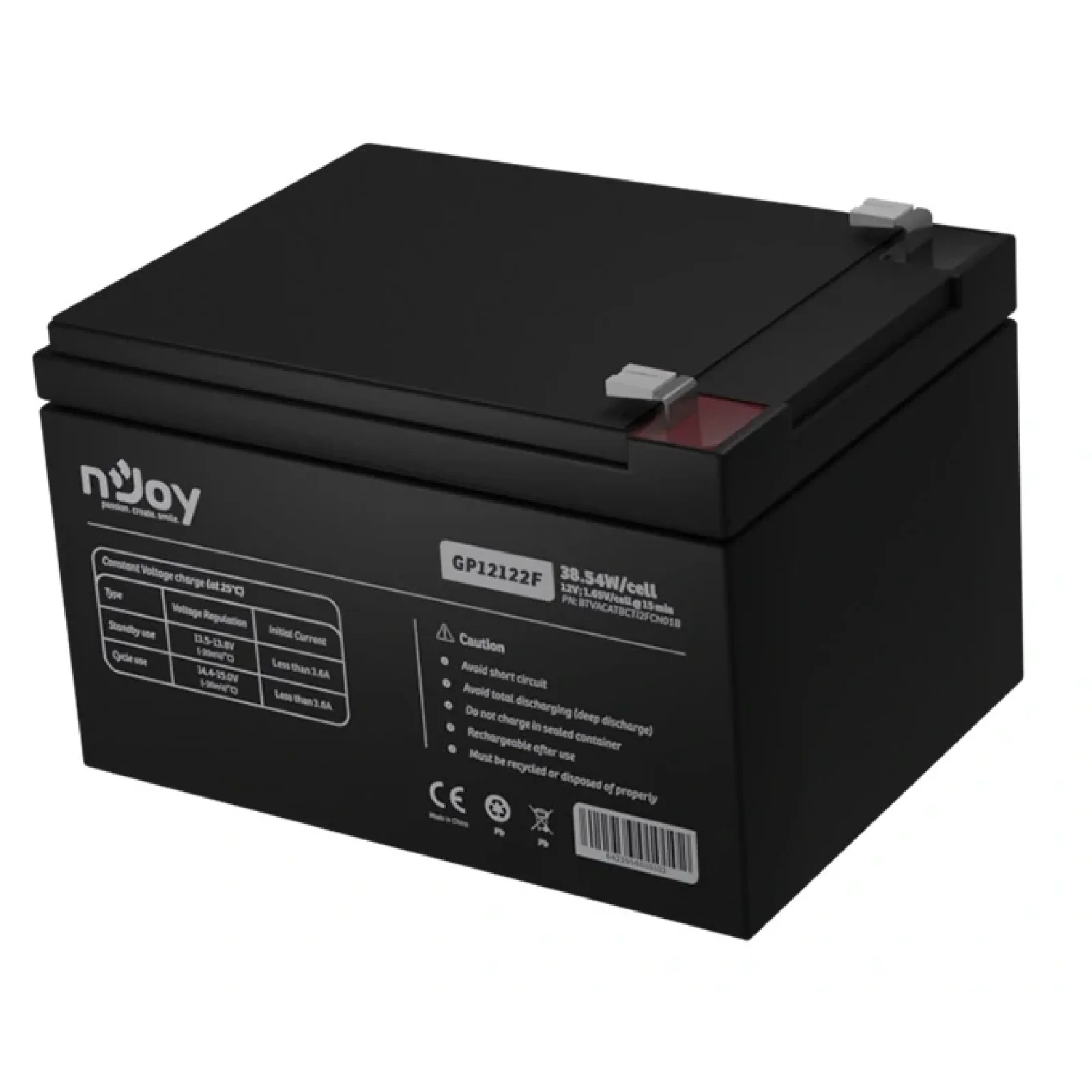 Аккумуляторная батарея Njoy GP12122F 12V 12AH (BTVACATBCTI2FCN01B) AGM UA