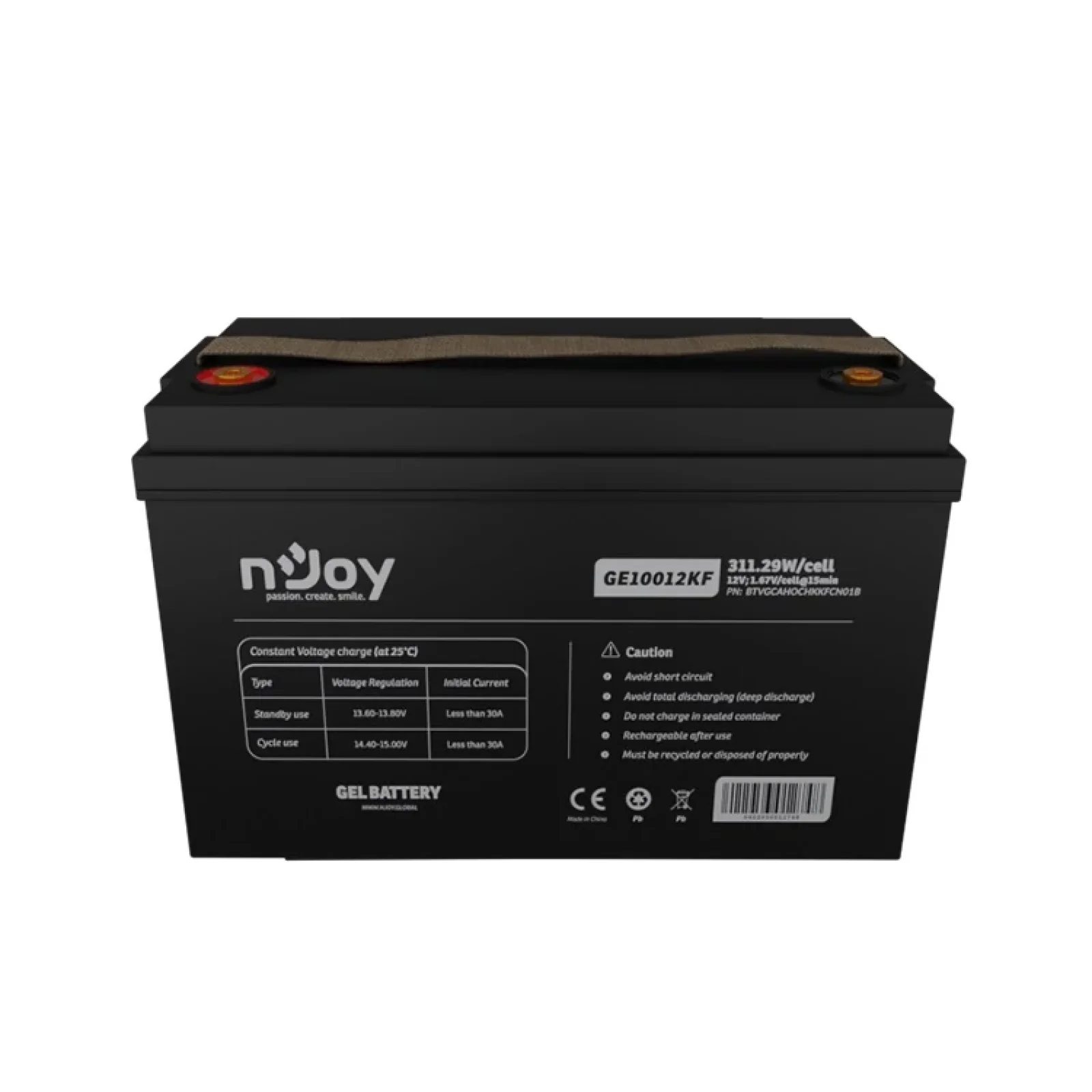 Акумуляторна батарея Njoy GE10012KF 12V 100AH (BTVGCAHOCHKKFCN01B) GEL UA