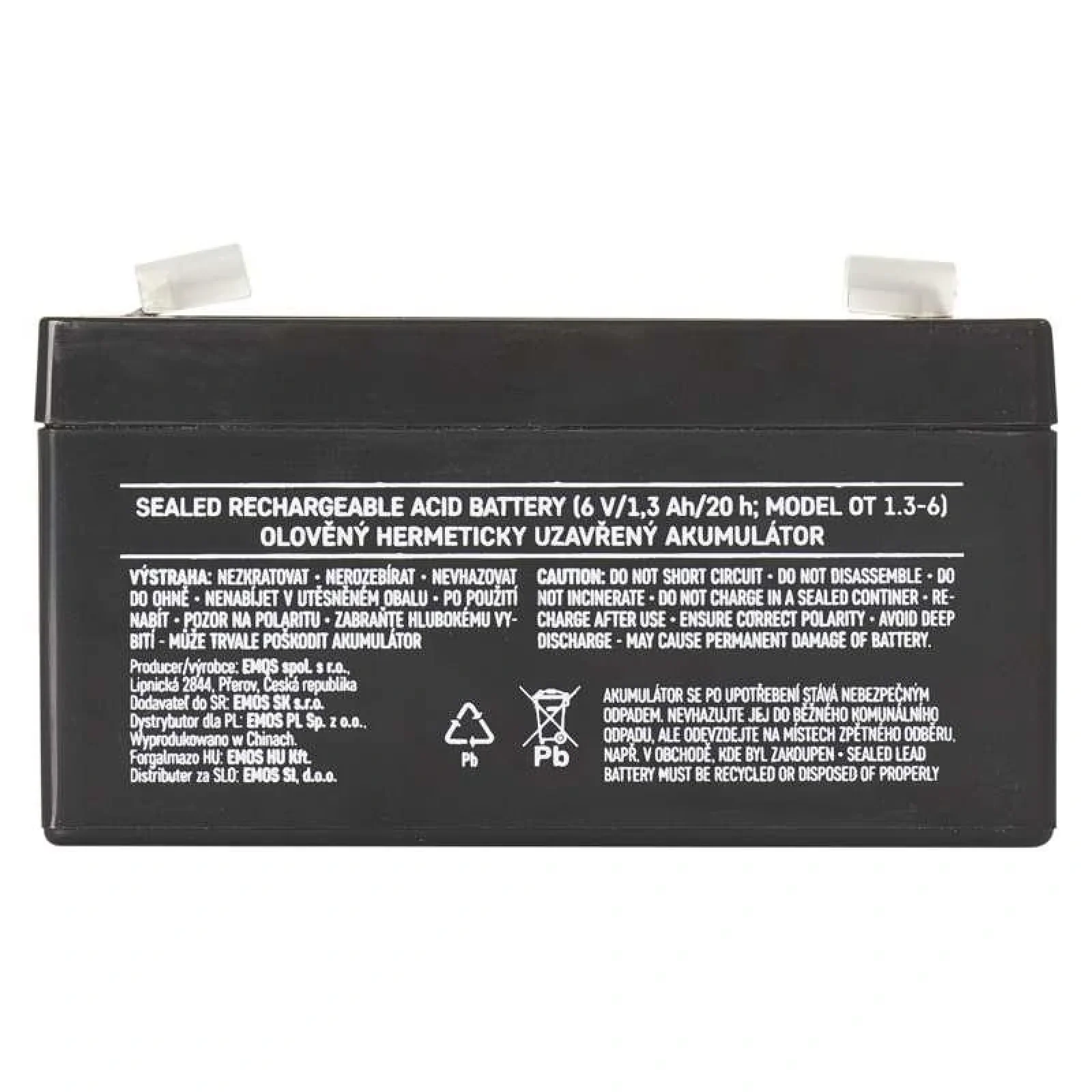 Акумуляторна батарея Emos B9651 (6V 1.3AH FAST.4.7 MM) UA