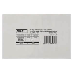 Акумуляторна батарея Emos B9659 (6V 7AH FAST.4.7 MM) UA
