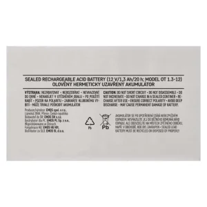 Акумуляторна батарея Emos B9652 (12V 1.3AH FAST.4.7 MM) UA