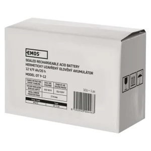 Акумуляторна батарея Emos B9675 12V 9AH (FAST.6.3 MM) AGM UA