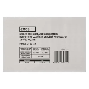 Акумуляторна батарея Emos B9656 (12V 12AH FAST.6.3 MM) UA