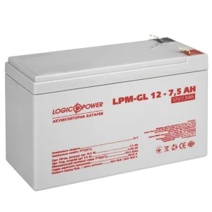 Акумуляторна батарея LogicPower 12V 7.5AH (LPM-GL 12 - 7.5 AH) GEL, LP6562 UA