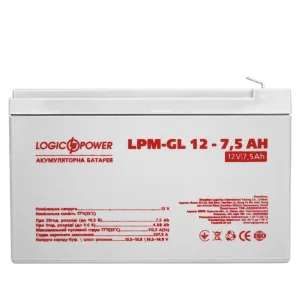 Акумуляторна батарея LogicPower 12V 7.5AH (LPM-GL 12 - 7.5 AH) GEL, LP6562 UA