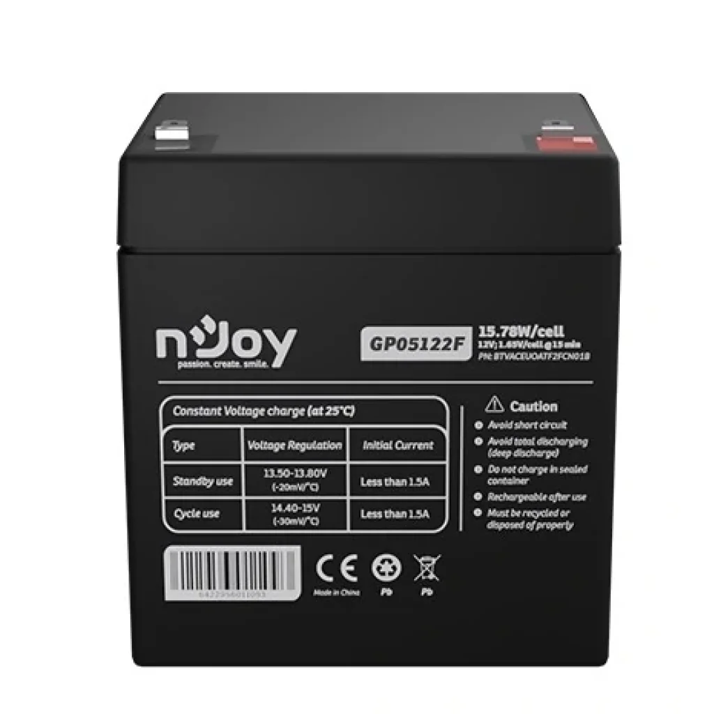 Акумуляторна батарея Njoy GP05122F 12V 5AH (BTVACEUOATF2FCN01B) AGM UA