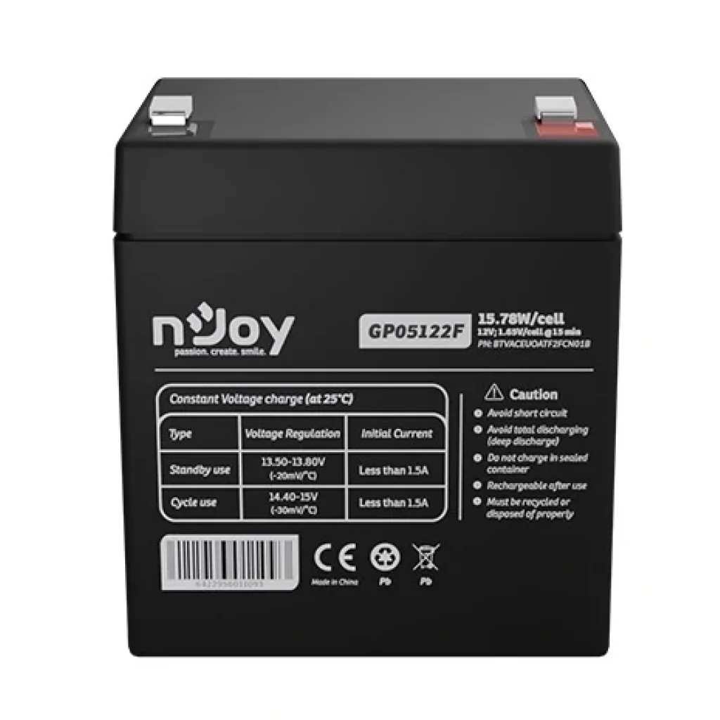 Акумуляторна батарея Njoy GP05122F 12V 5AH (BTVACEUOATF2FCN01B) AGM UA
