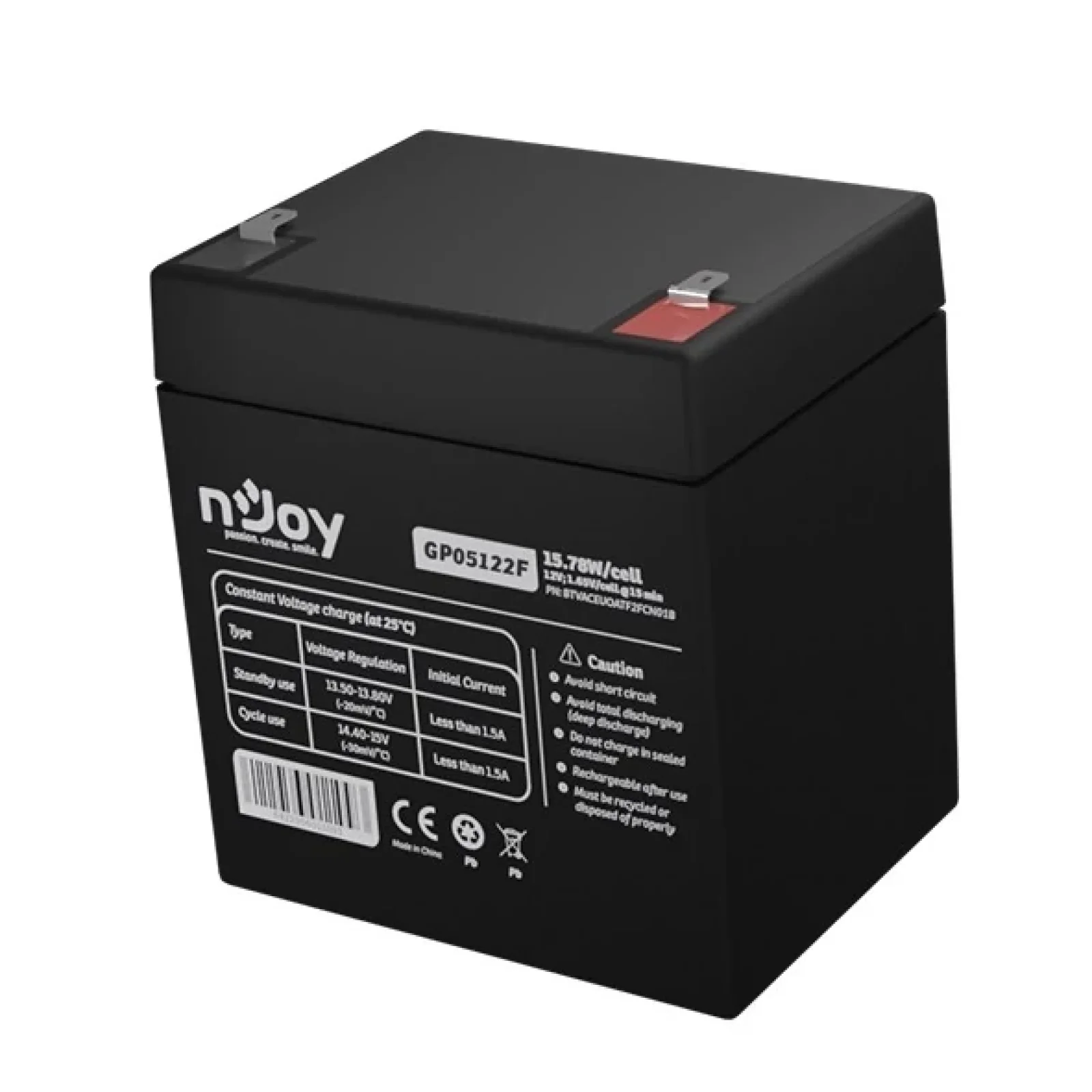 Аккумуляторная батарея Njoy GP05122F 12V 5AH (BTVACEUOATF2FCN01B) AGM UA