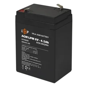 Аккумуляторная батарея LogicPower LPM 6V 4.5AH (LPM 6 - 4.5 AH) AGM, LP3860 UA