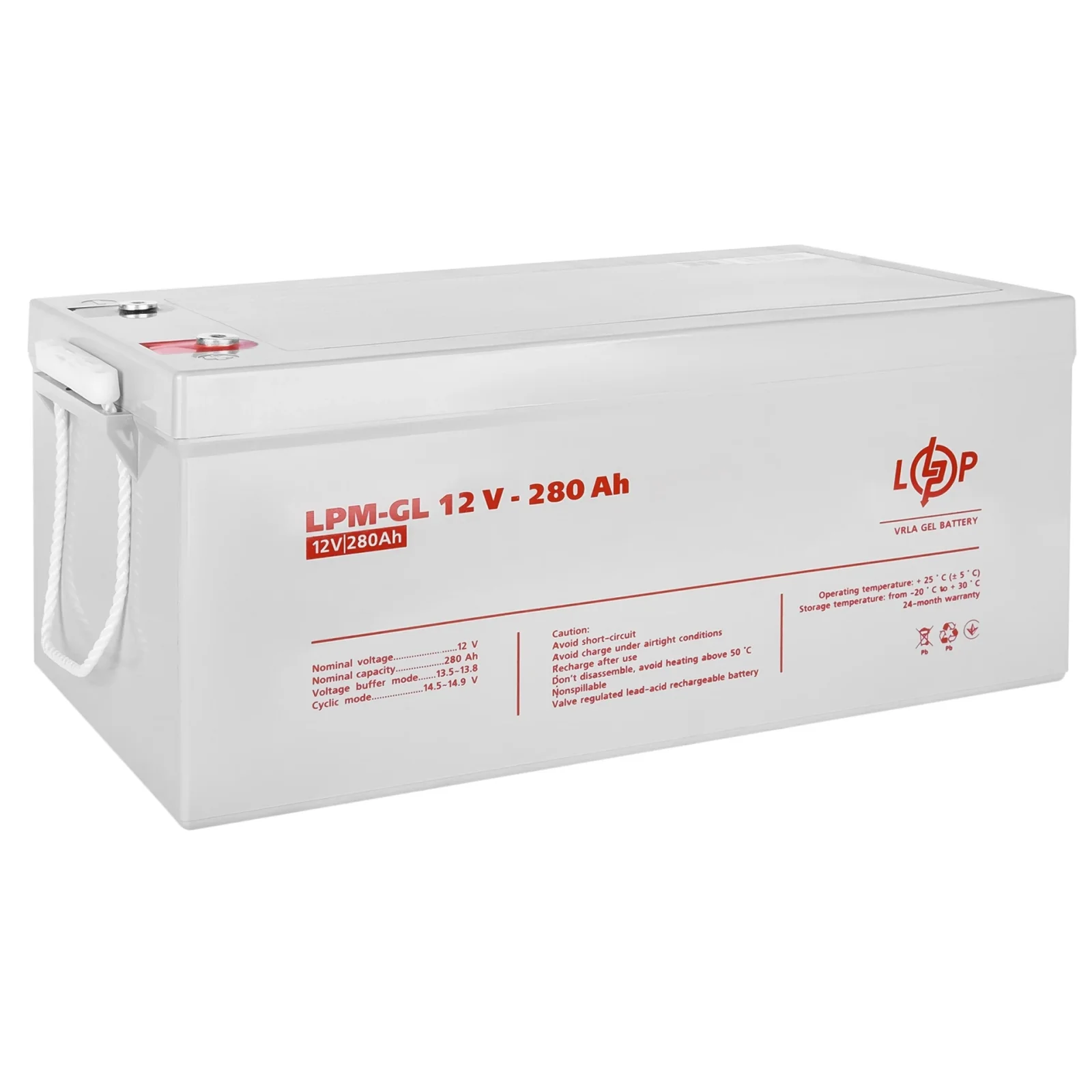 Акумуляторна батарея LogicPower 12V 280AH (LPM-GL 12 - 280 AH) GEL, LP13185 UA