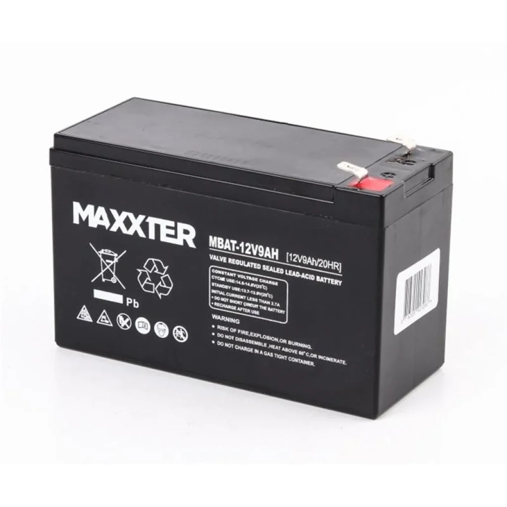 Акумуляторна батарея Maxxter 12V 9AH (MBAT-12V9AH) AGM UA