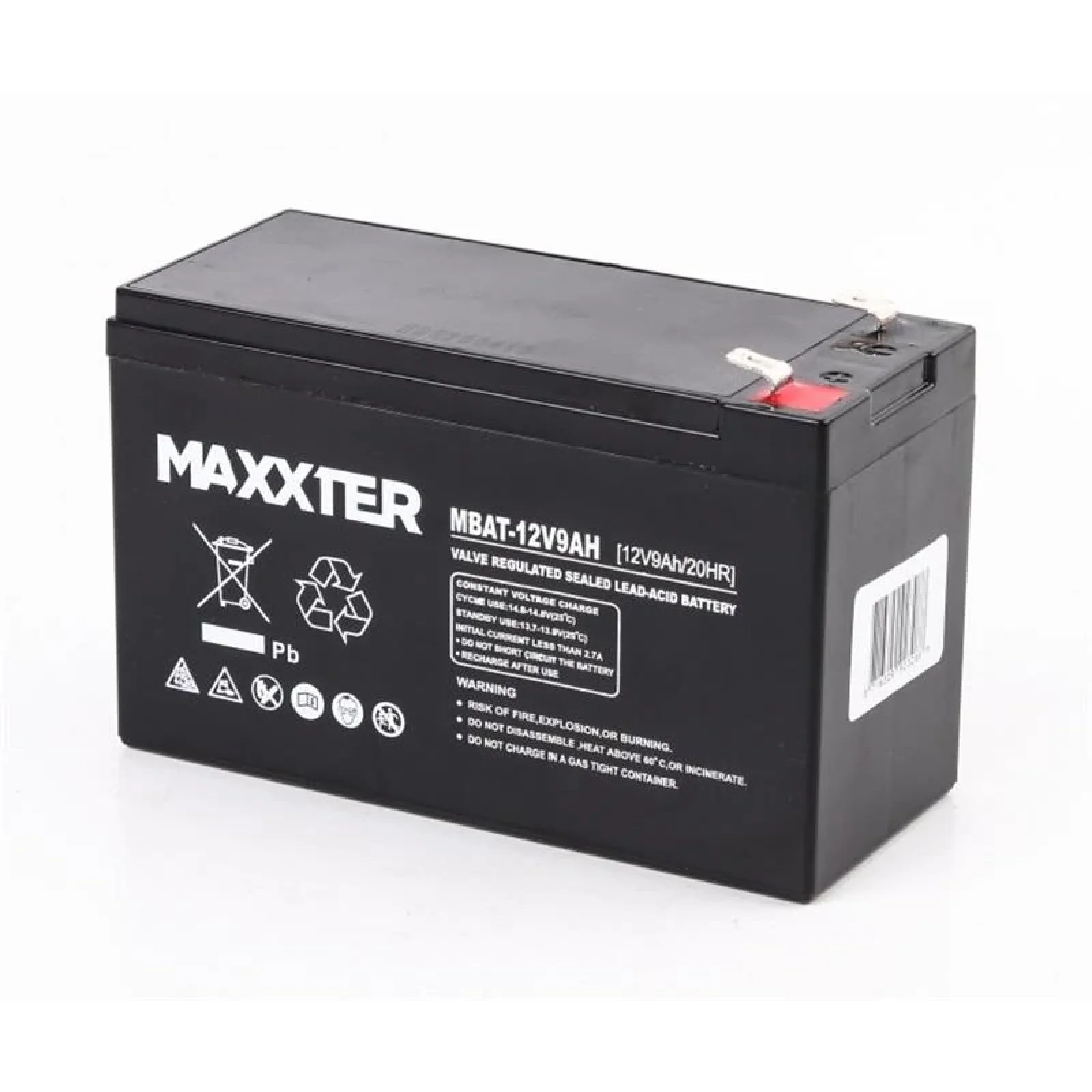 Аккумуляторная батарея Maxxter 12V 9AH (MBAT-12V9AH) AGM UA