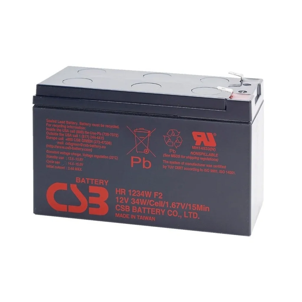 Аккумуляторная батарея CSB 12V 9AH (HR1234W) AGM, HR1234WF2 UA