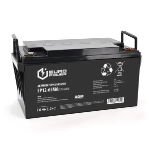 Аккумуляторная батарея Europower 12V 65AH (EP12-65M6/14262) AGM UA