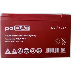 Аккумуляторная батарея PolBAT 12V 7.2AH (PB-12-7,2-A) AGM UA