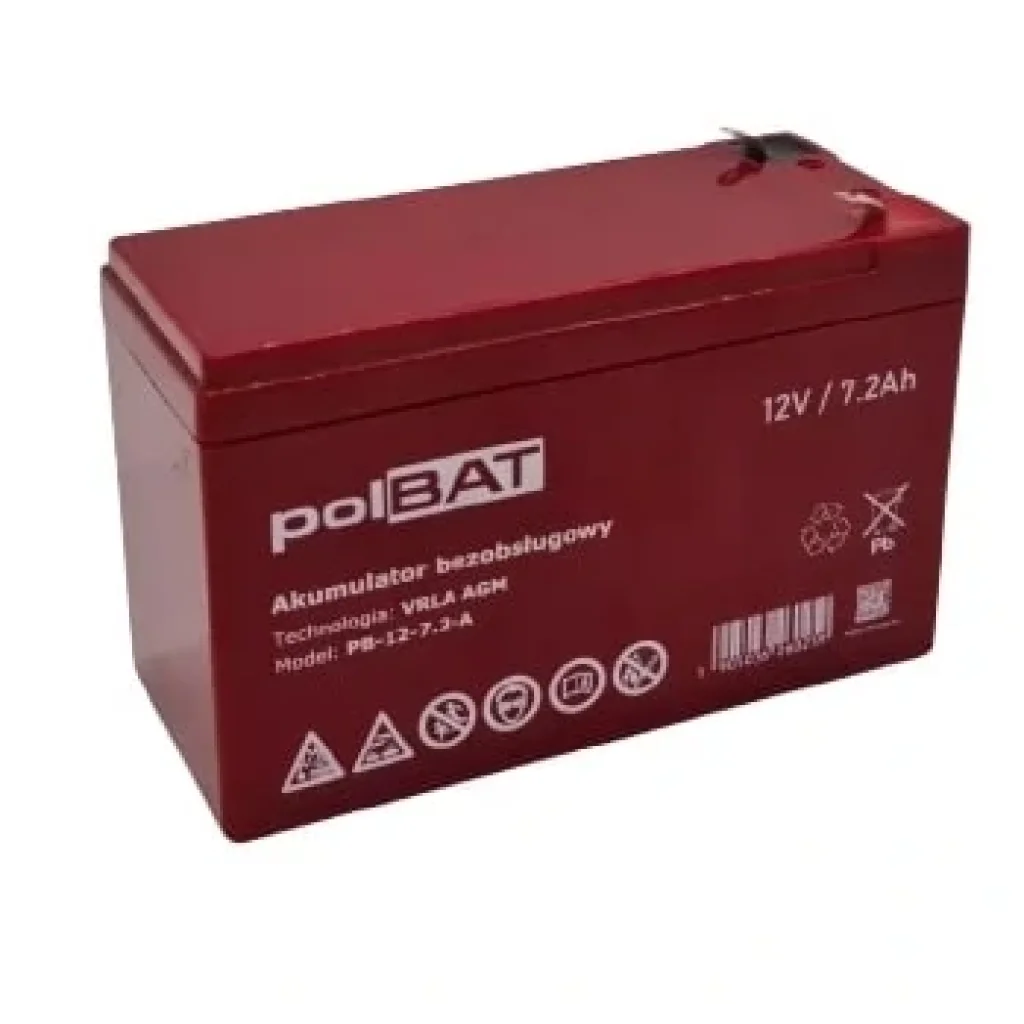 Аккумуляторная батарея PolBAT 12V 7.2AH (PB-12-7,2-A) AGM UA