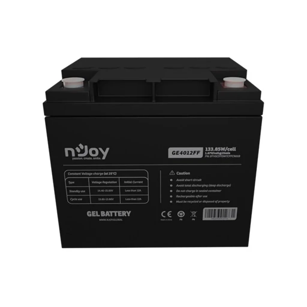 Акумуляторна батарея Njoy GE4012FF 12V 40AH (BTVGCDTOMTCFFCN01B) GEL UA