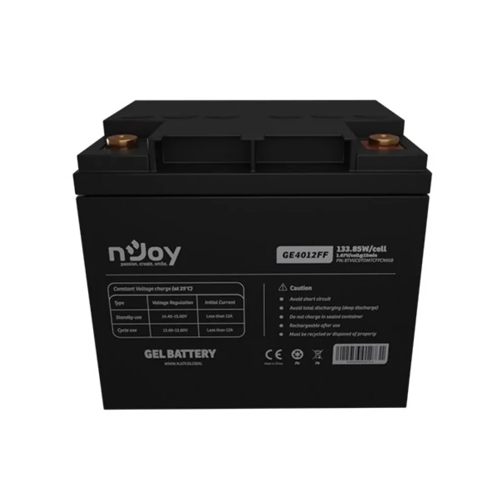 Акумуляторна батарея Njoy GE4012FF 12V 40AH (BTVGCDTOMTCFFCN01B) GEL UA