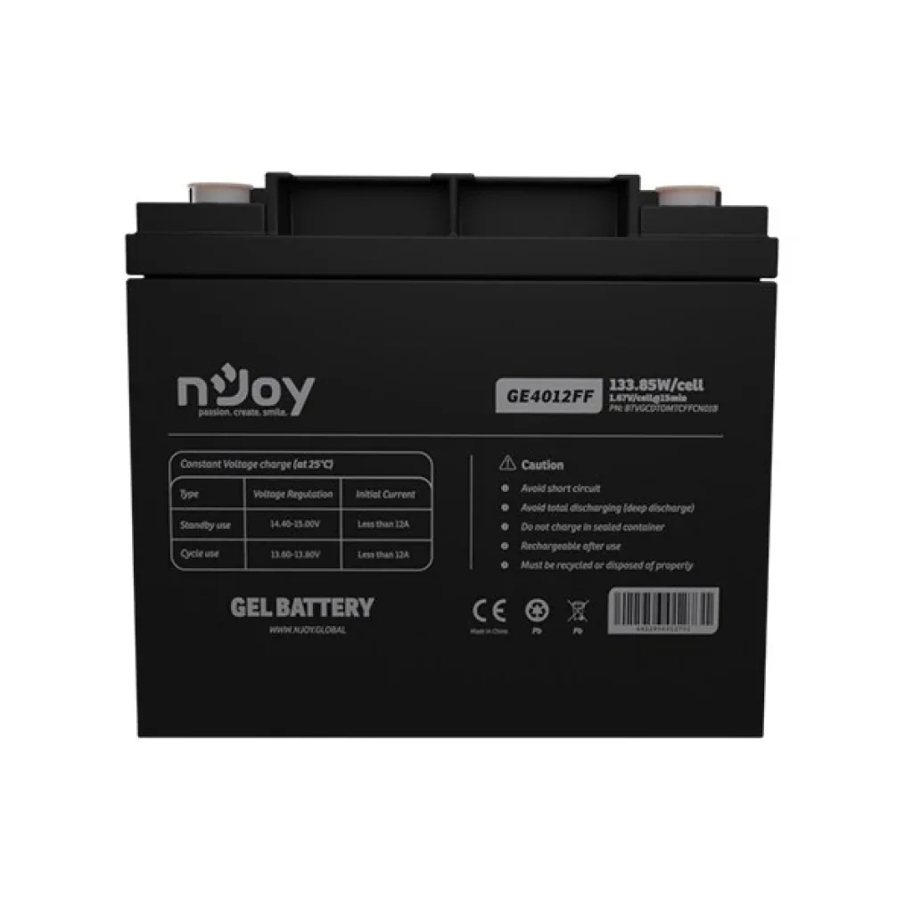 Акумуляторна батарея Njoy GE4012FF 12V 40AH (BTVGCDTOMTCFFCN01B) GEL UA