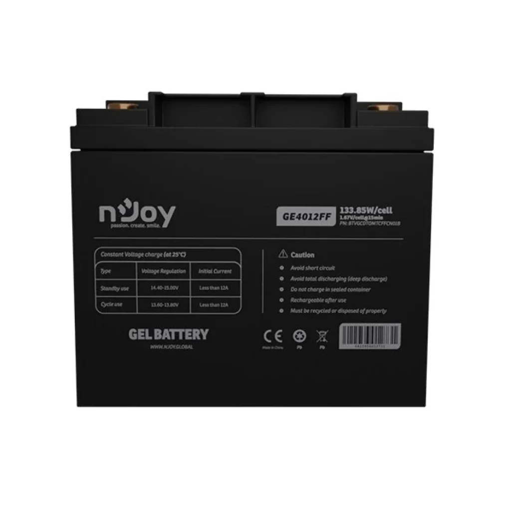 Акумуляторна батарея Njoy GE4012FF 12V 40AH (BTVGCDTOMTCFFCN01B) GEL UA