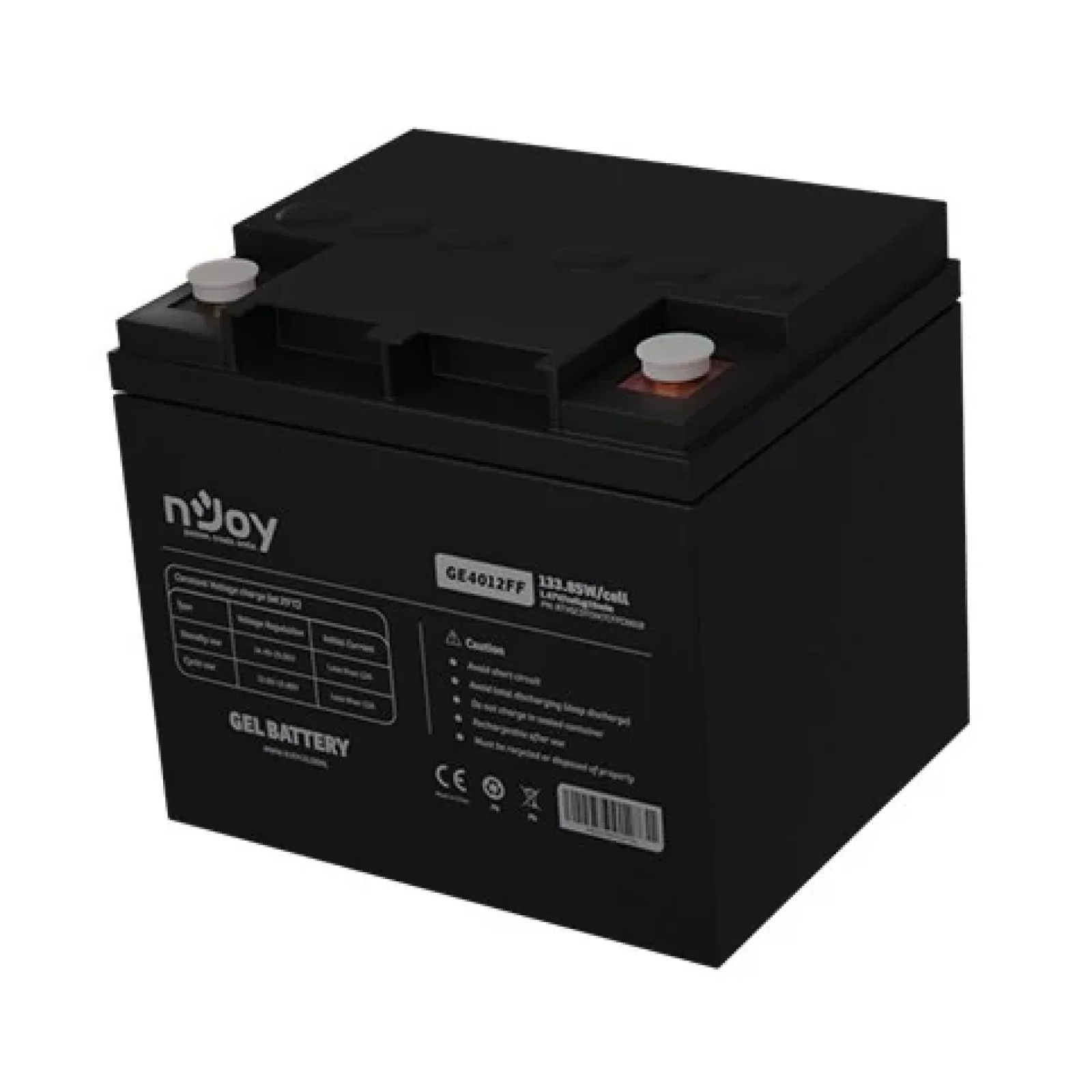 Аккумуляторная батарея Njoy GE4012FF 12V 40AH (BTVGCDTOMTCFFCN01B) GEL UA