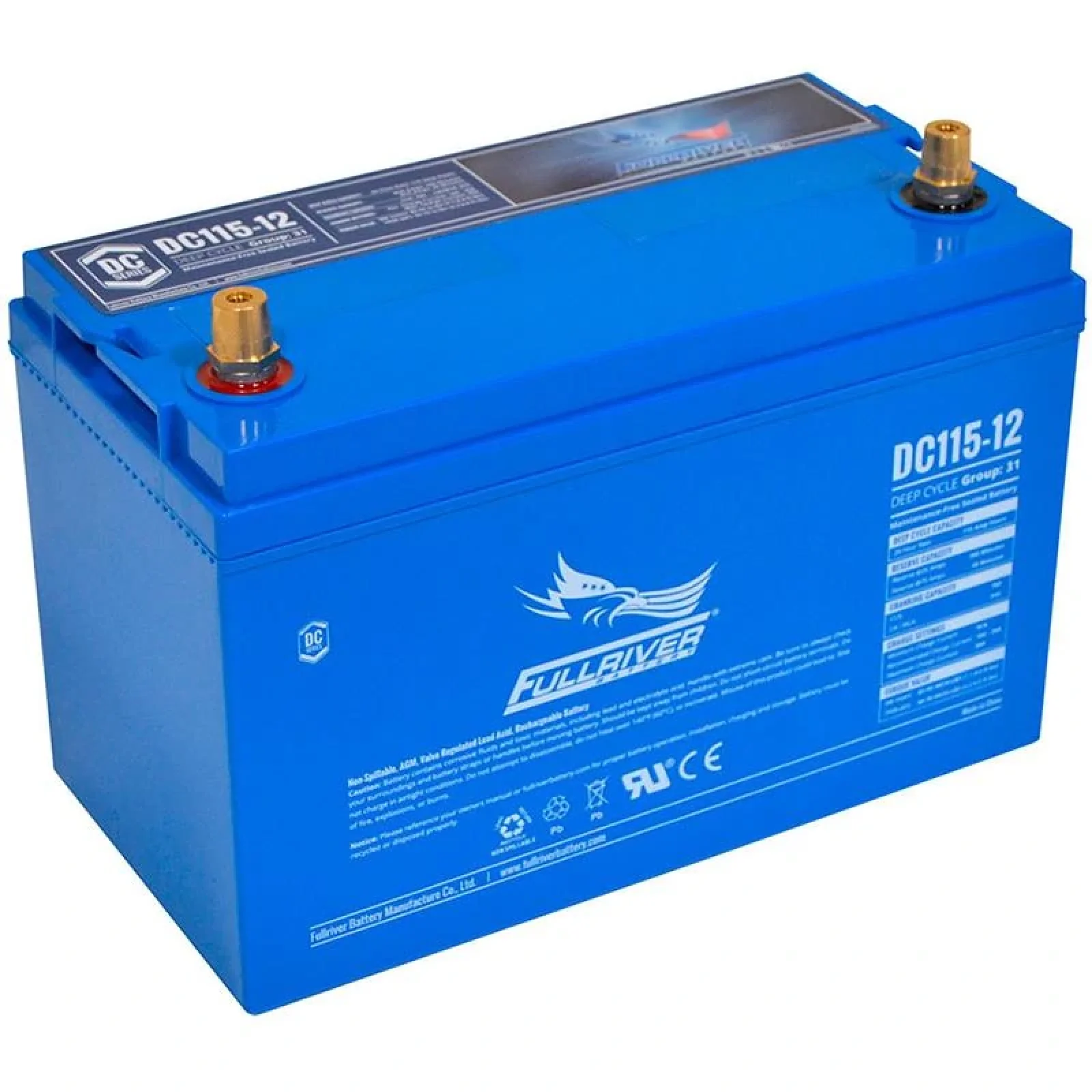 Аккумуляторная батарея Fullriver 115Ah 12V (DC115-12) AGM UA