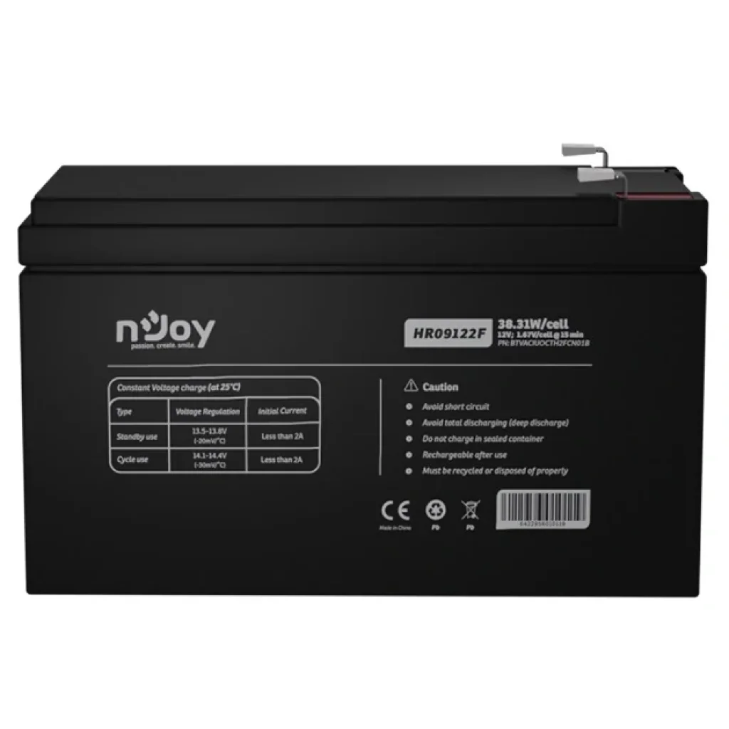 Аккумуляторная батарея Njoy HR09122F 12V 9AH (BTVACIUOCTH2FCN01B) AGM UA