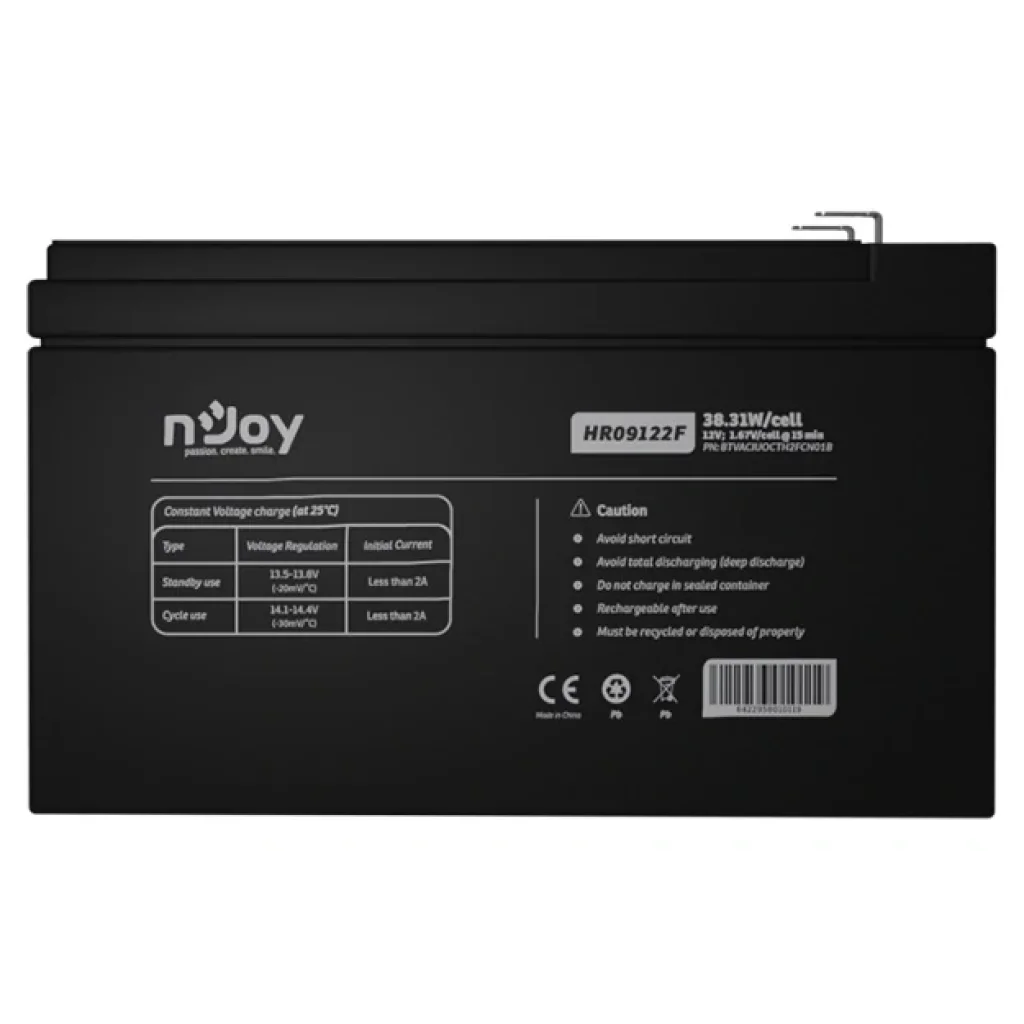 Аккумуляторная батарея Njoy HR09122F 12V 9AH (BTVACIUOCTH2FCN01B) AGM UA