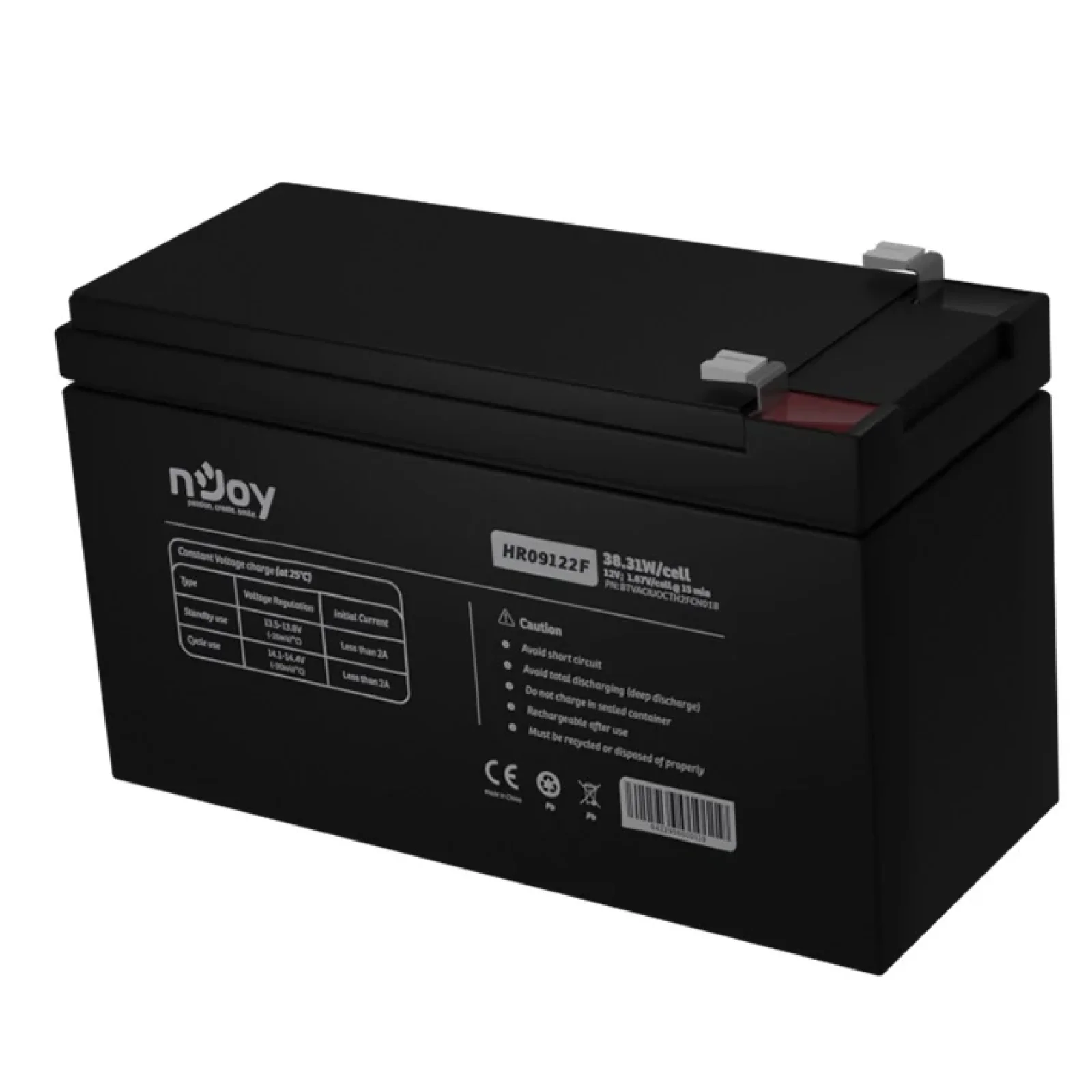 Акумуляторна батарея Njoy HR09122F 12V 9AH (BTVACIUOCTH2FCN01B) AGM UA
