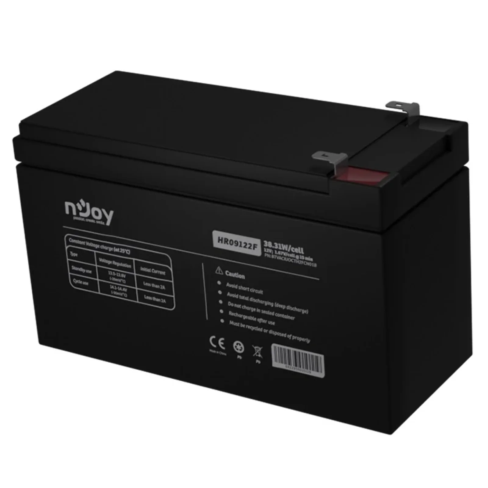 Акумуляторна батарея Njoy HR09122F 12V 9AH (BTVACIUOCTH2FCN01B) AGM UA