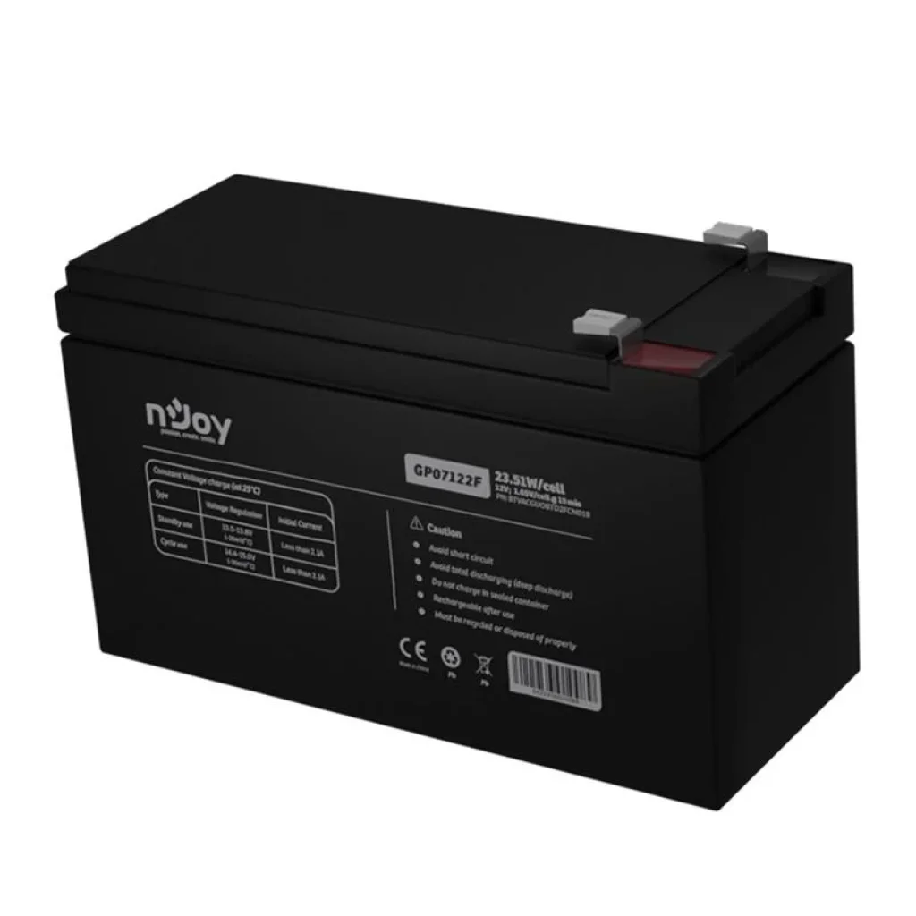 Акумуляторна батарея Njoy GP07122F 12V 7AH (BTVACGUOBTD2FCN01B) AGM UA
