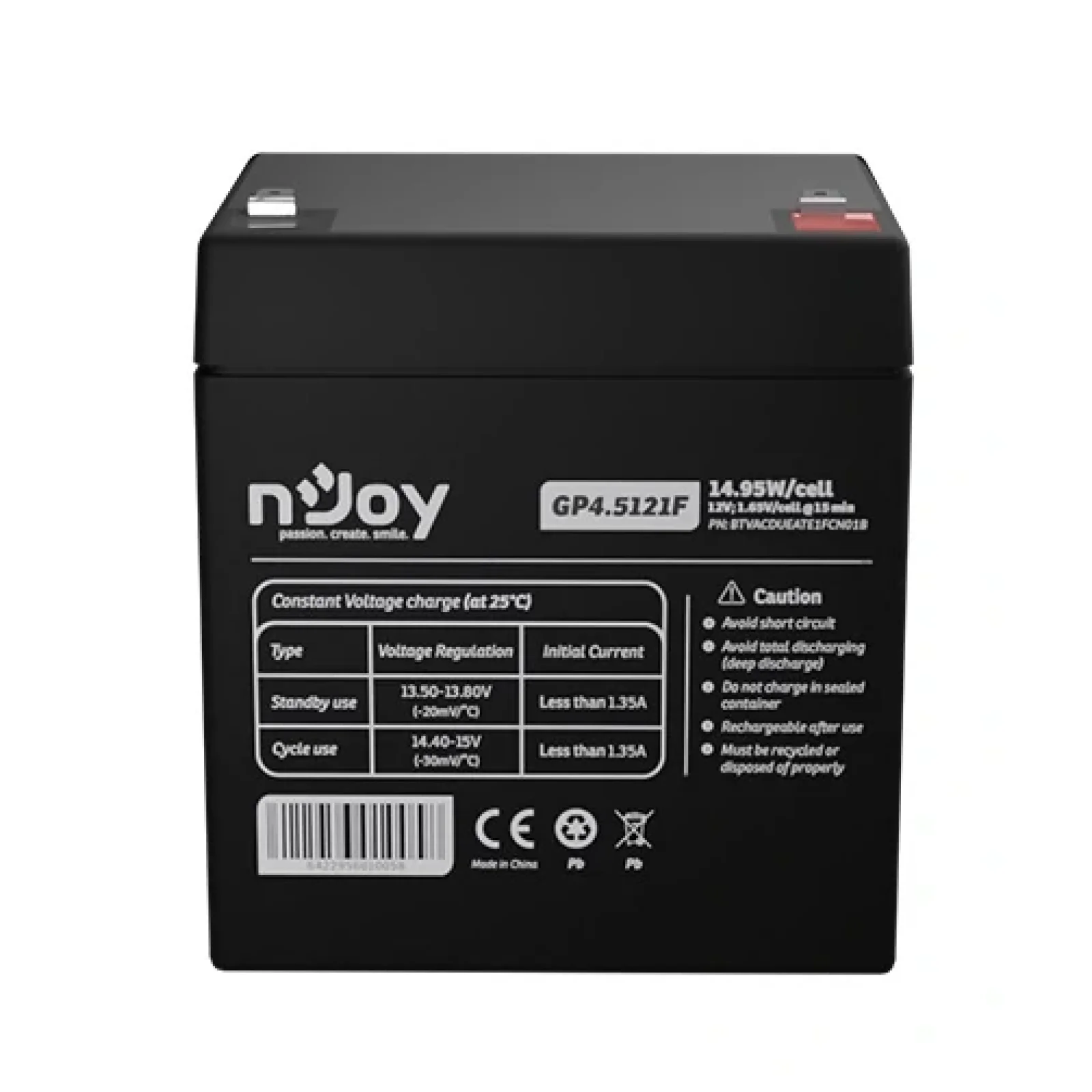 Аккумуляторная батарея Njoy GP4.5121F 12V 4.5AH (BTVACDUEATE1FCN01B) AGM UA