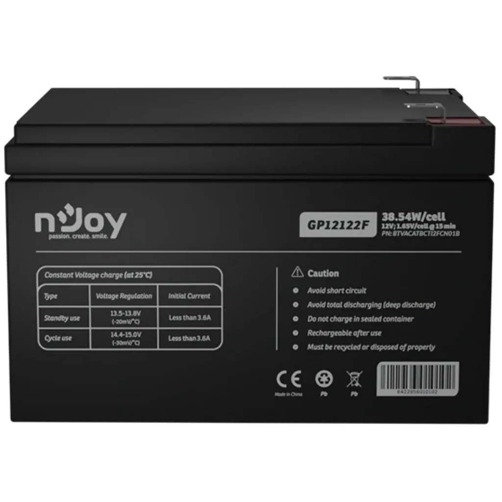 Акумуляторна батарея Njoy GP12122F 12V 12AH (BTVACATBCTI2FCN01B) AGM UA