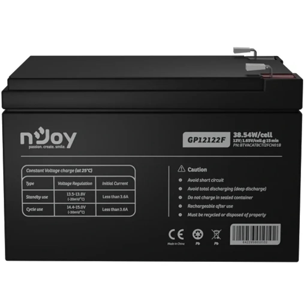 Акумуляторна батарея Njoy GP12122F 12V 12AH (BTVACATBCTI2FCN01B) AGM UA