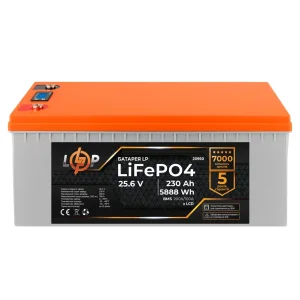 Акумуляторна батарея LogicPower 24V 230 AH (5888Wh) для ДБЖ с LCD (BMS 200A/100A) LiFePO4, LP20950 UA