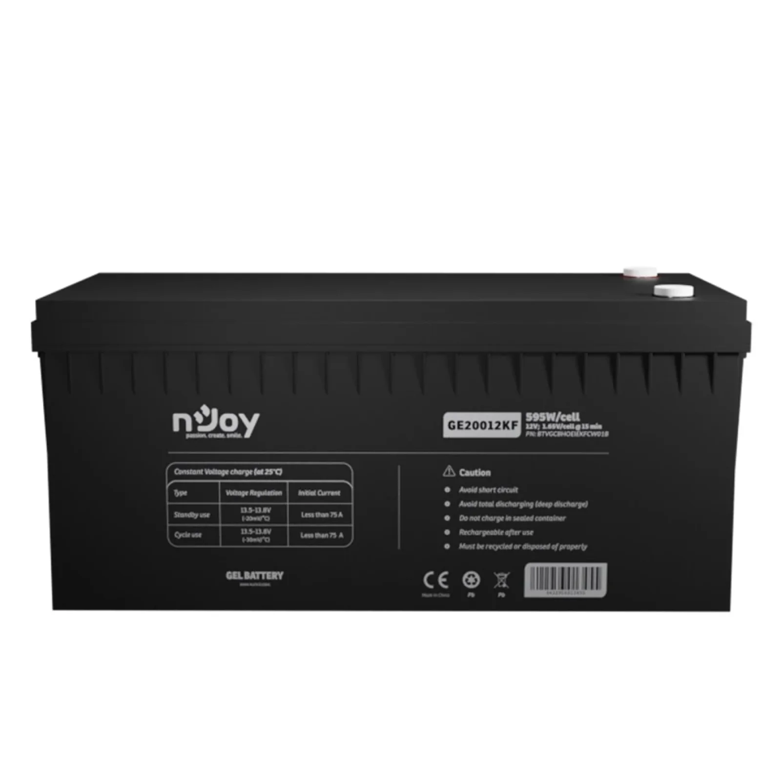 Акумуляторна батарея Njoy GE20012KF 12V 200AH (BTVGCBHOEIEKFCW01B) GEL UA